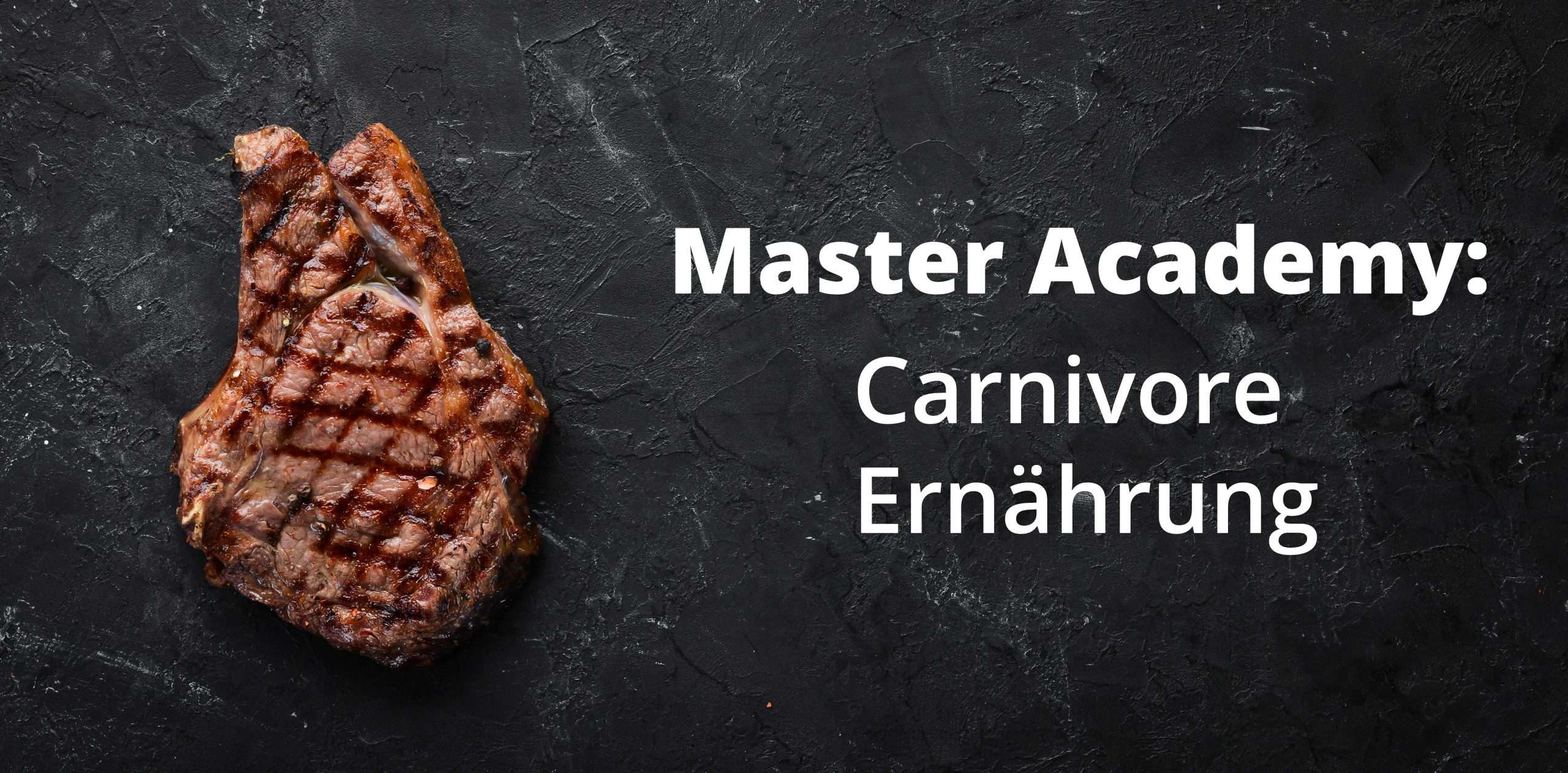 Ribeye Steak auf einer Steinplatte im Hintergrund, symbolisch für den Master Onlinekurs: Carnivore ernährung.